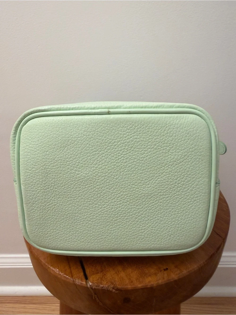 CHRISTIAN LOUBOUTIN Green Pebbled Leather Carasky Bucket Bag